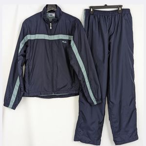 Vintage 1990s FILA Men's Windbreaker Nylon Tracksuit Set